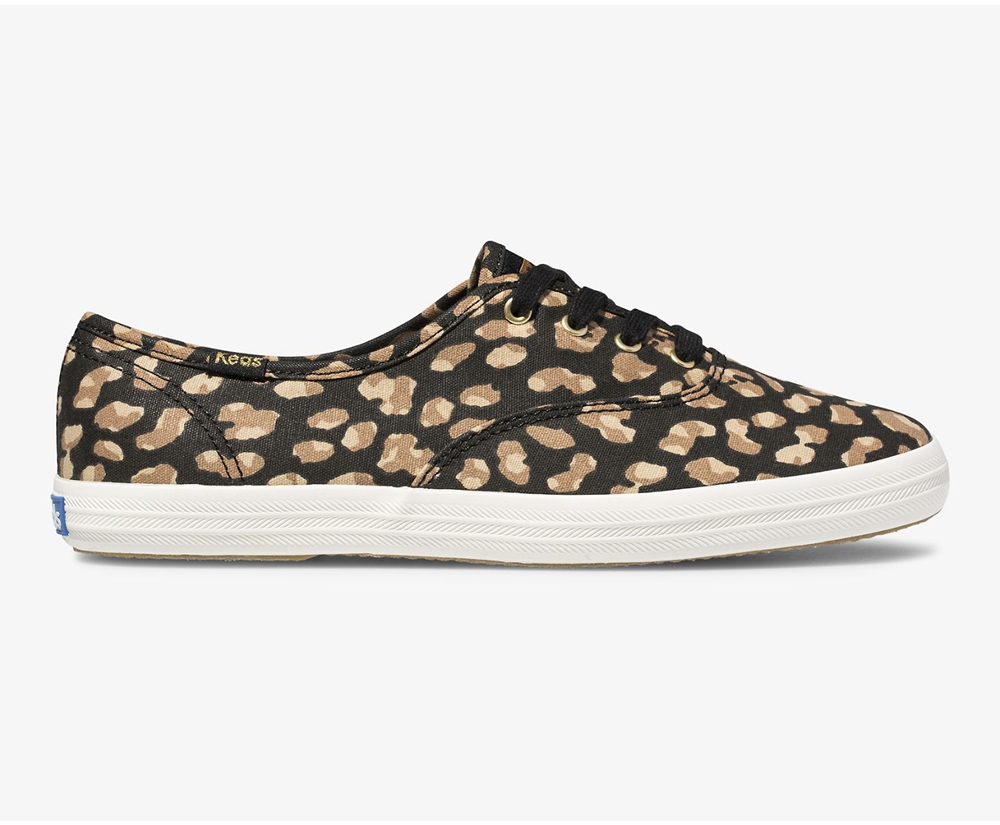 Basket Keds Femme Noir/Leopard - Champion Animal - 019-BURVQX